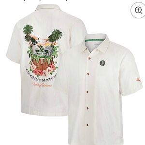 Tommy Bahama Florida State University Cream Coconut Match up Graphic Shirt- XL